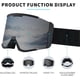 thumbnail image 4 of Ski Goggles Men Women Snow Goggles Goggles Safety Large Skating Goggles Ref: 6156, 4 of 5