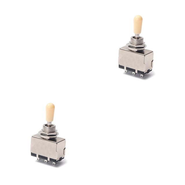 sweethay Selector de pastillas de Metal interruptor de tono interruptor de palanca práctico herramienta de cambio de tono buen controlador de Blanco 2Conjunto