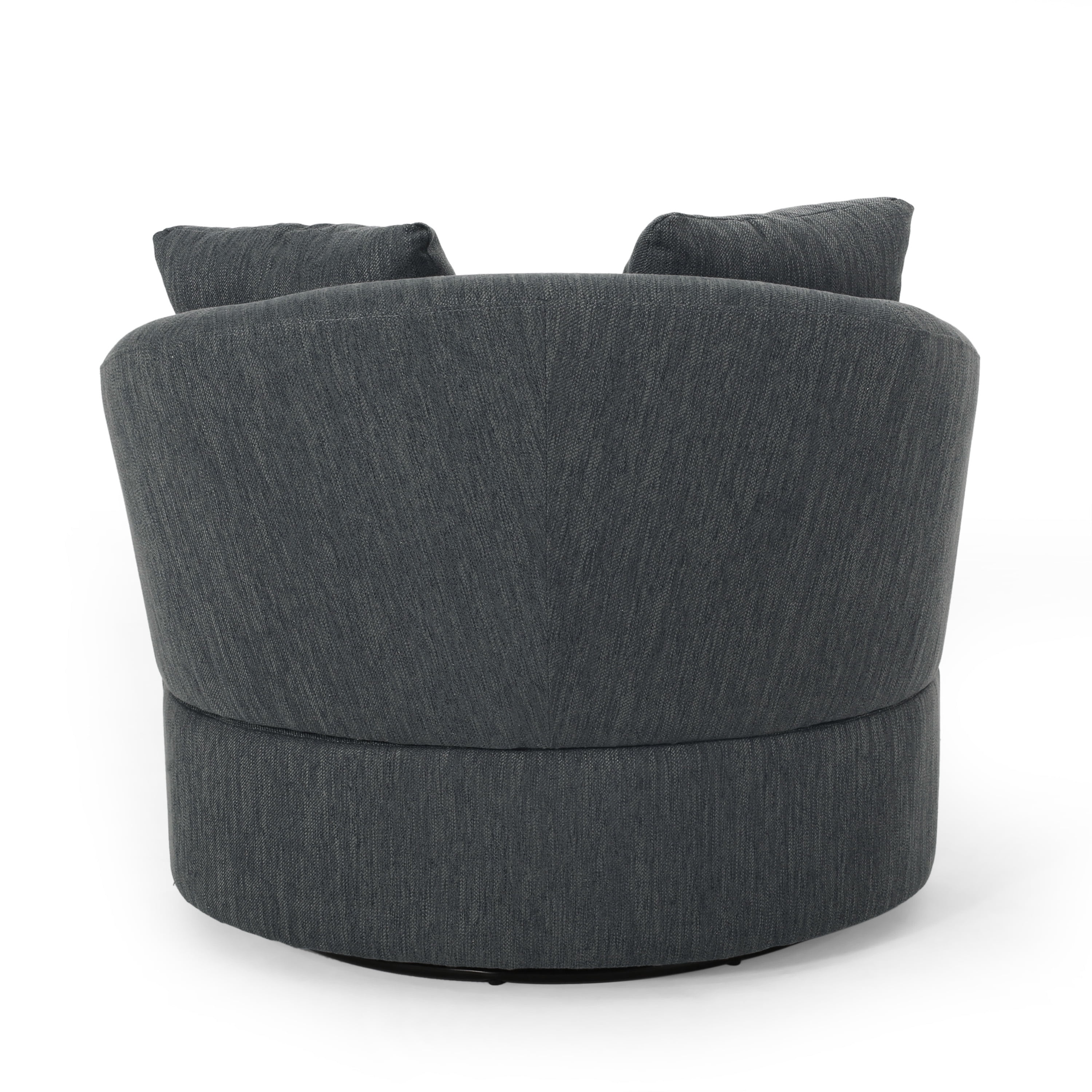 Noble House Candler Fabric Swivel Chair, Charcoal