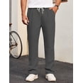 thumbnail image 4 of COOFANDY Men's Casual Pleated Chino Pants Elastic Waist Drawstring Lightweight Pants with Pockets, 4 of 6