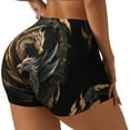 thumbnail image 2 of Kdxio Vintage Metal Dragon Print Workout Shorts for Women Seamless Soft Smooth Gym Yoga Scrunch Active Shorts, 2 of 5