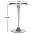 thumbnail image 3 of SAFAVIEH Platina Round Top Sleek Table Silver, 3 of 4