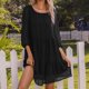 thumbnail image 3 of Vestido Casual ANGGREK Manga 3/4 Lunares Suelto Elegante Playa, 3 of 5