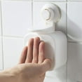 thumbnail image 4 of Dispensador de jabón - Diseño de ventosa, no requiere perforación Dispensador de jabón impermeable montado en la pared Dispensador de jabón de espuma sin contacto de plástico Dispensador, 4 of 6