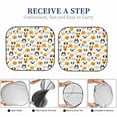 thumbnail image 6 of Naloa Dog Faces 2 Piece Foldable Car Sun Shades, Car Windshield Sunshade, Front Window Sunshade for Car, Truck, SUV - Medium, 6 of 7