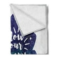 thumbnail image 2 of Dream Soft Flannel Fleece Blanket, Cosmic Galactic Watercolor Brush Stroke Shape with an Encouraging Words, Cozy Plush for Indoor and Outdoor Use, 50" x 70", Indigo Sea Green White, by Ambesonne, 2 of 5