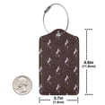thumbnail image 2 of Rocae Leopard Print for Leather Luggage Baggage Tags ID Label Privacy Cover ID Label with Stainless Steel Loop and Address Card, 2 of 5