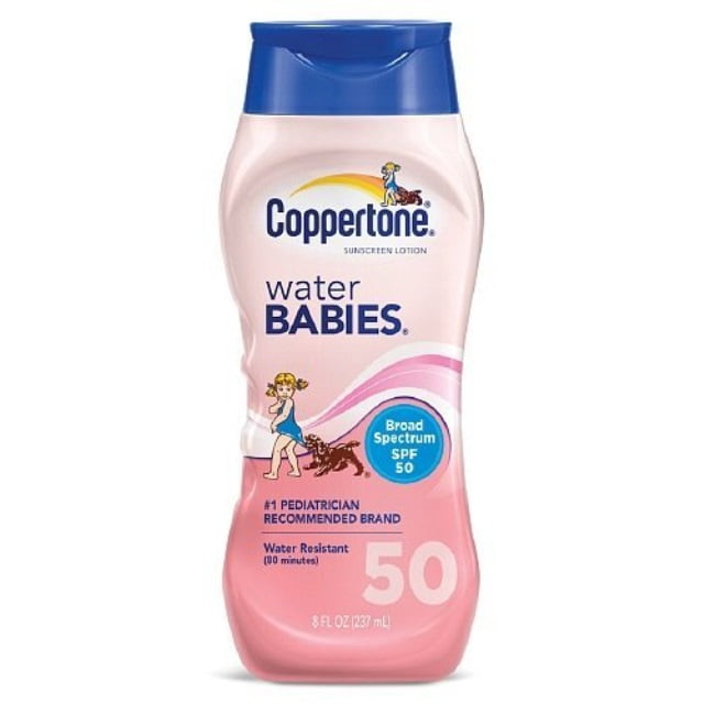 coppertone water babies sunscreen lotion, spf 50 8 fl oz (237 ml
