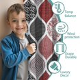 thumbnail image 3 of Blackout Kids Curtains,Red and Black Ethnic Geometric Pattern Childrens Insulated Curtains Set Of 2,Bedroom Essentials,Toddler Room Decor 52x84in(132x213cm), 3 of 4