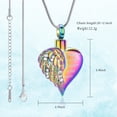 thumbnail image 2 of Heart Crystal Setting Wing Cremation Necklaces for Ash Holder Urn Jewelry for Human Ash Locket, 2 of 6