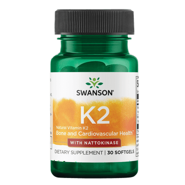 Swanson Vitamin K2 -Natural with Nattokinase 30 Softgels
