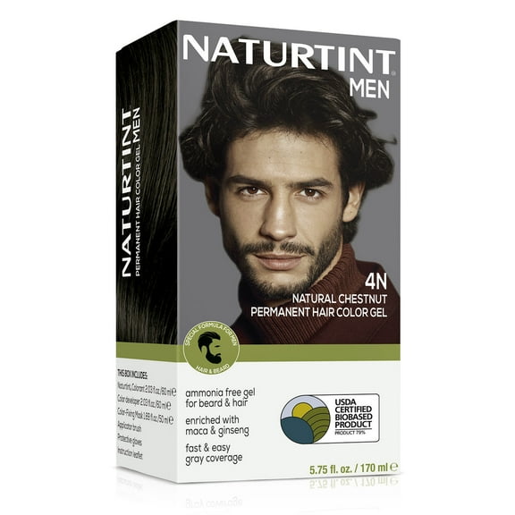 Naturtint Men's Permanent Hair Color 4N Natural Chestnut, 5.75 Oz..