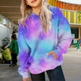 thumbnail image 2 of Mercatoo Oversized Gradient Color Hoodies for Girls Long Sleeve Cotton Pullover Hoodie Sweatshirts Trendy Cute Teen Kids Clothes, 2 of 7