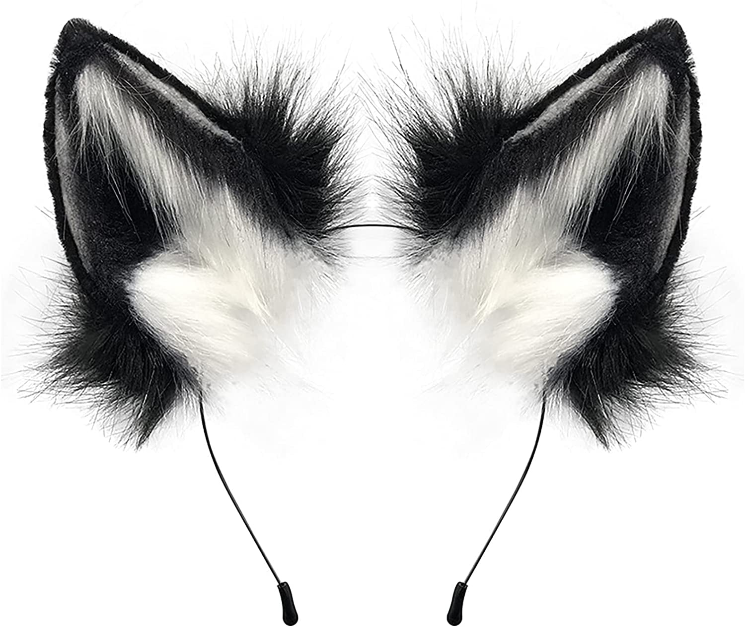 Cat ears Kitty Headwear White/Red Furry Animal Headband Costume Fox Ears