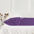 thumbnail image 6 of PiccoCasa Body Pillowcase 300 Thread Count Egyptian Cotton Pillowcase Queen Deep Purple, 6 of 7