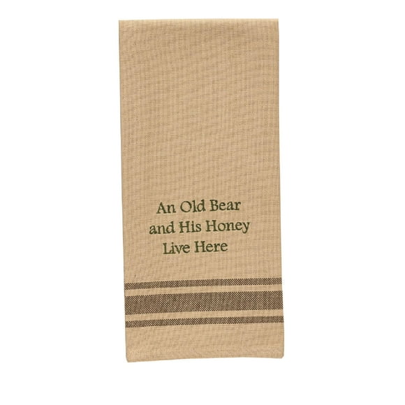 Park Designs an Old Bear and Honey Live Here Dishtowel