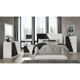 thumbnail image 4 of Camilla Queen Size LED Bed made with Engineered Wood in White & Black, 4 of 4