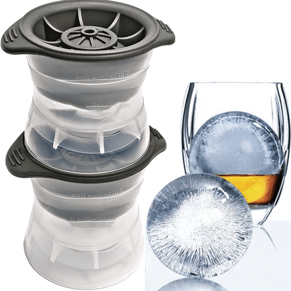 Plastic Large ICE Balls Maker Round Plate Tray Mold Cube Whiskey Ball Cocktails