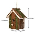 thumbnail image 4 of Handmade Cedar Wooden Birdhouse for Outside Hanging Bluebird House Garden Patio Decorative Nest Box for Hummingbirds Finches Wrens Chickadees Cardinals Outdoor Rustic Bird Feeder, 4 of 7