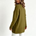 thumbnail image 4 of Otvok Women Soft Open Front Knit Cardigan, Drop Shoulder Long Sleeve Mid Length Loose Sweater Coat with Side Pockets, 4 of 7