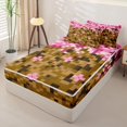 thumbnail image 2 of Erosebridal Retro Pixel Geometric Zipper Full Size Comforter Sets with Fitted Sheet and 2 Pillowcases,Video Gaming Pattern Zipper Bedding Set For Boys,Gamepad Reversible,4pcs, 2 of 7