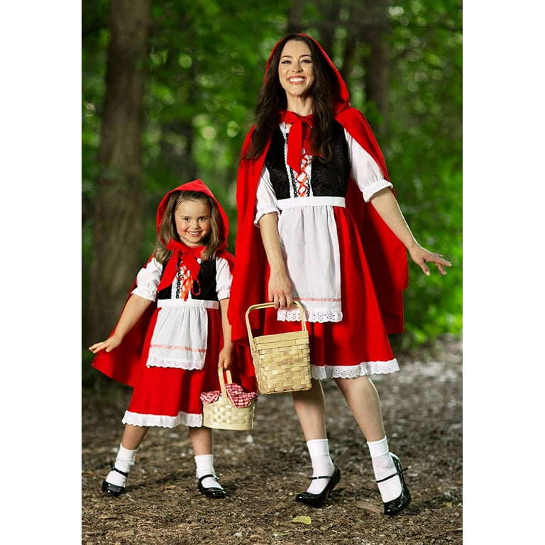 Little red riding shop hood fancy dress childrens
