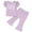 Summer01 Purple, variant on Kaprioy Girls Summer Outfits Aunties Little Bestie Baby Outfit Toddler Girl 2Pcs Summer Clothes Fly Sleeve Letter Shirt and Waffle Flare Pants Set