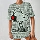 thumbnail image 3 of 2024 Camiseta de Snoopy para madre e hija, diseño de cuello redondo para mujer y niña, camiseta de verano de manga corta con escote sexy y estampado de dibujos animados, 3 of 4