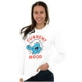 thumbnail image 4 of Sleepy Smurf Current Mood Tired Lazy Unisex Plus Size Long Sleeve Shirt Brisco Brands 2X, 4 of 5