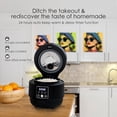 thumbnail image 4 of MAGiC COM Rice Cooker 4 Cup Uncooked (8 Cup Cooked), Small Digital Multi-Cooker with Steamer, 24H Delay Timer, Automatic Keep Warm, Non-Stick Pot, Perfect for Dorm, Travel, Single Serve (Black), 4 of 9