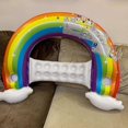 thumbnail image 4 of Pool Float Rainbow Pool Lounger, Inflatable Chair Floats with 2 Cup Holders (58 x 39inch), Sitting Inflatable Lounge Float Swimming Pool Float for Adu, 4 of 4