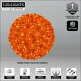 thumbnail image 3 of Wintergreen Lighting LED Starlight Sphere, LED Light Ball Sphere Light, Christmas Light Ball, Christmas Decoration (120 Lights, 7.5", Orange)&nbsp;, 3 of 4