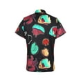 thumbnail image 6 of Gvmfive Men Summer Beach Casual T Shirts Hawaiian Print Short Sleeve Button Down Lapel Loose Tops, 6 of 8