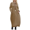 thumbnail image 3 of Sexy Dance Women Plus Size Loose Dress with Pockets Long Sleeve Knit Sweater Dress Winter  Tunic Dresses Solid Color Loungewear, 3 of 3