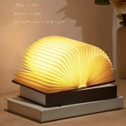 Lumio Book Lamp, Lumio Book Light, Night Light Lamp, Wooden Folding LED Book Light, Folding Book Light Lamp, Folding Portable Lamp, Folding Wooden 3 Colors Book Lamp Night Light-red Walnut