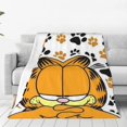 thumbnail image 2 of Manta de franela con dibujos animados de Garfield, suave y acogedora manta de felpa para todas las estaciones para niños y niñas, manta cálida y ligera para cama, sofá o viaje, 2 of 6