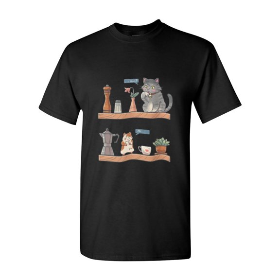 Cute Cat Playing Hamster Funny Retro Cool Pet Animal Kitty Graphic Design T-Shirt, for men & women, up to size 5XL