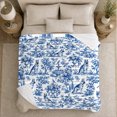 thumbnail image 5 of Chinoiserie German Shepherd Garden Scene, Festive Pet Portrait Pattern, Warm Flannel Blanket for Living Room and Bedroom, Dog Lovers Just Because Gift, Pet Lover Home Decor, 5 of 9