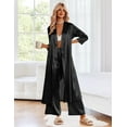 thumbnail image 6 of Ekouaer Silk Robes for Women Long Satin Bride Bridesmaid Wedding Party Robes Lightweight Sexy Sleepwear with Pockets, 6 of 7