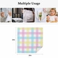 thumbnail image 5 of Easter Plaid Cloth Napkins, Spring Buffalo Plaid Simple Colorful Washable and Reusable Dinner Napkins Set of 4, Table Napkin for Kitchen Party Birthday Wedding Hotel Housewarming 20"x20", 5 of 9