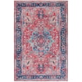 thumbnail image 2 of SAFAVIEH Serapi Mia Oriental Machine Washable Area Rug, Navy/Red, 5'3" x 7'6", 2 of 13