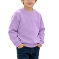 thumbnail image 3 of akafmk Boys Crewneck Sweatshirts Fleece Lined Pullover Tops Long Sleeve Solid Color Activewear Casual Sweatshirt Warm Winter Clothes, Size 8-9 Years, 3 of 7