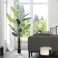 thumbnail image 5 of Vickerman 7' Artificial Potted Travellers Palm Tree., 5 of 12