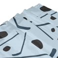 Fabric Shower Curtains for Bathroom, hockey sticks pucks blue print