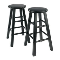 Counter Stools; 2-Pc Set; Black