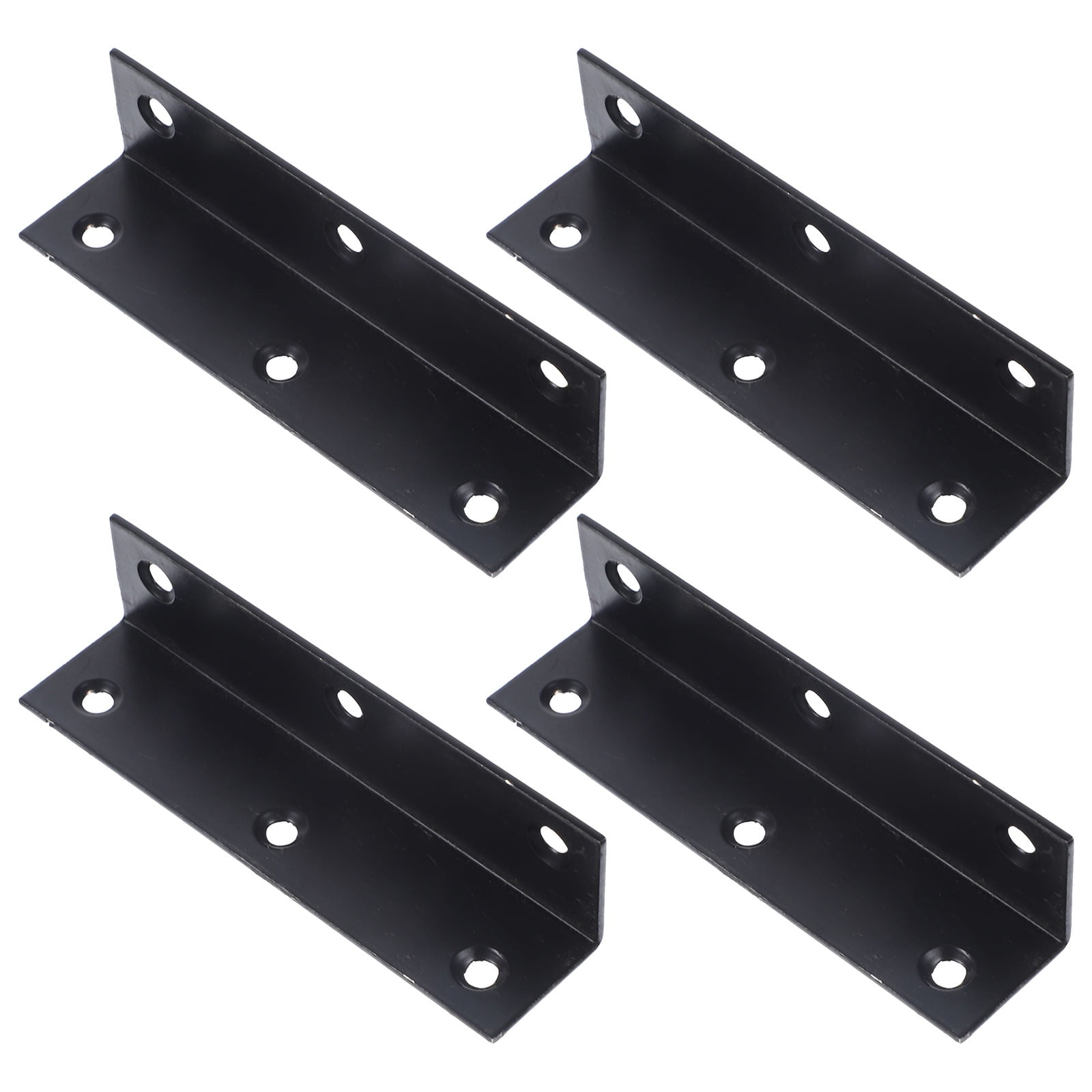 WHAMVOX 4-Pack Heavy Duty L-Shaped Angle Iron Shelf Brackets, Strong Right Angle Support Hardware for Wood Shelving