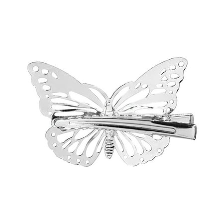 

Metal Hair Accessories Butterfly Hair Clip Simple And Delicate Design Suitable For All Occasions White J