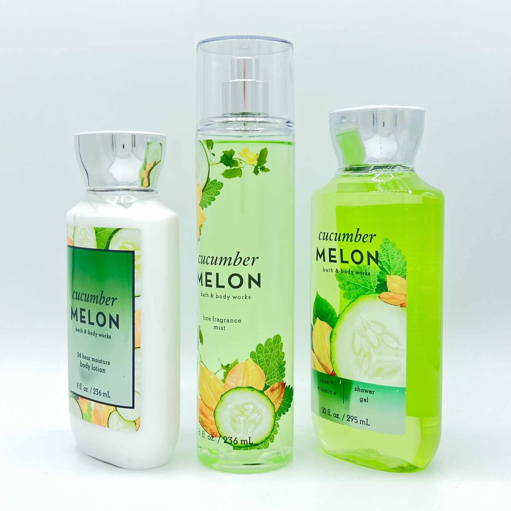 Bath and Body Works Cucumber Melon 10oz Shower Gel, 8oz Fragrance