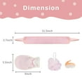 thumbnail image 2 of Homelove Exfoliating Back Scrubber for Shower,Bath Shower Scrubber Set,[4 Pack] with [Hair Scalp Massager Shampoo Brush] [Loofah Sponge] [Bath Glove] Deep Clean/Invigorate Skin/Relax Body,Pink, 2 of 8