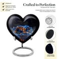 thumbnail image 3 of Aquatic Fire Cremation Urns For Human Ashes, Large Urn For Men Ashes, Cremation Urn For Human Ashes, Funeral Urns For Adult Ashes Women, Urns For Burial (8inch), Decorative Heart Urn For Mom Ashes, 3 of 5